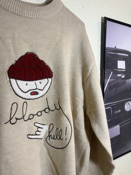 Jersey bordado | Beige