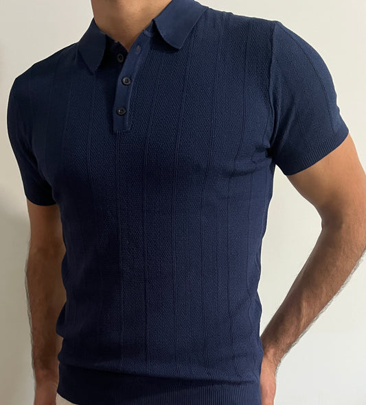 Polo de Punto azul marino