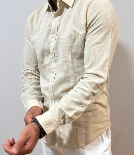 Camisa Beige | Lino & algodón