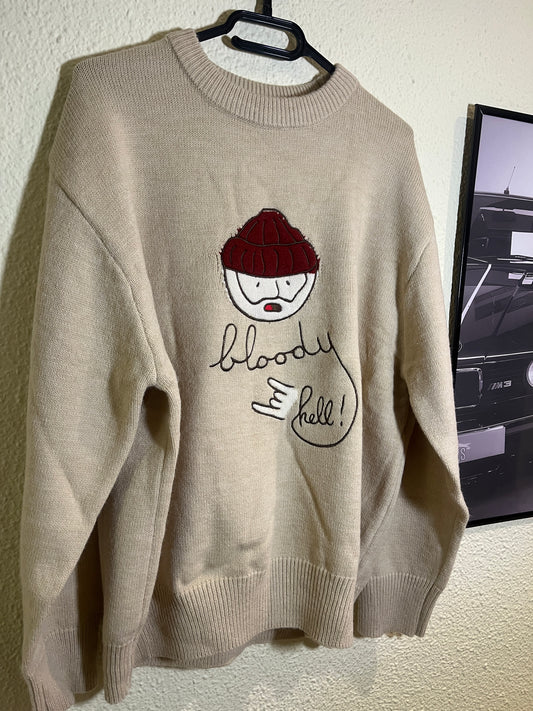 Jersey bordado | Beige