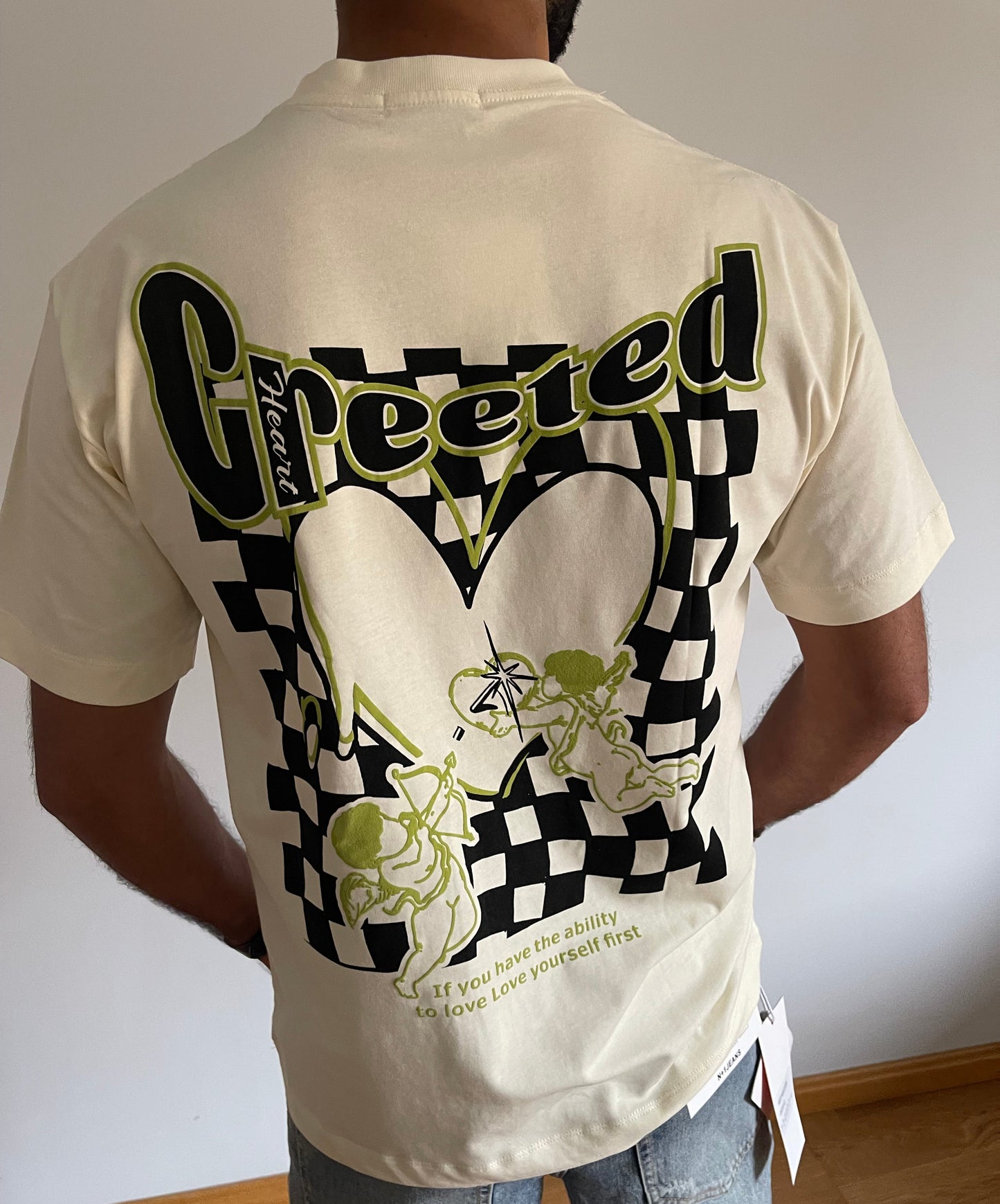 Camiseta Creeted | Amarillo crema