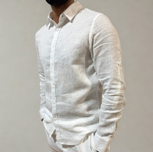 Camisa Lino 100% - Blanca