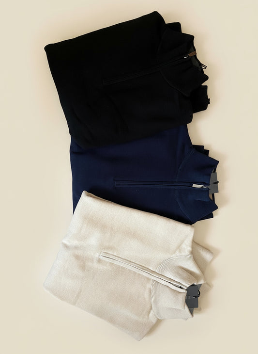 JERSÉY CUELLO CREMALLERA 100% ALGODÓN