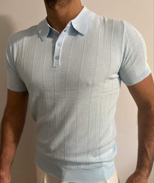 Polo de Punto - Azul Celeste